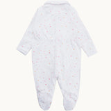 Star & Crown Print Wrap Onesie Pink