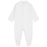 Pointelle Angel Wing Sleepsuit White