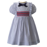 Pindot Smocked Dress