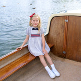 Pindot Smocked Dress