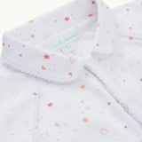 Star & Crown Print Sleepsuit with Mittens Pink