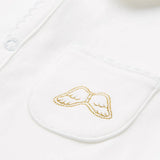 Angel Wing Sleepsuit with Mittens White