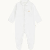 Angel Wing Sleepsuit with Mittens White