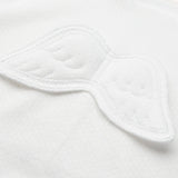 Pointelle Angel Wing Sleepsuit White